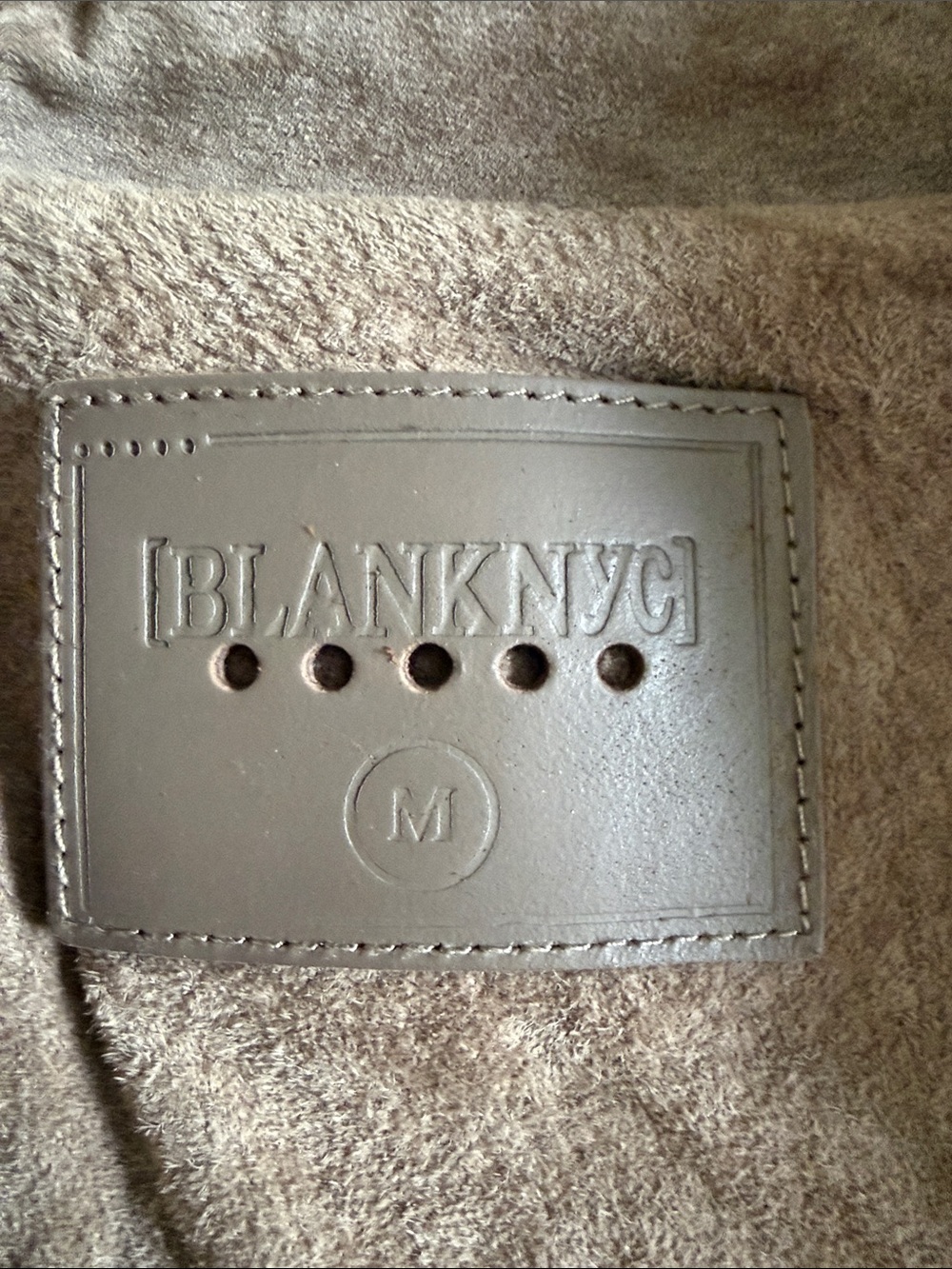 Blank NYC Taupe Suede Moto-Style Jacket - Picture 2 of 11